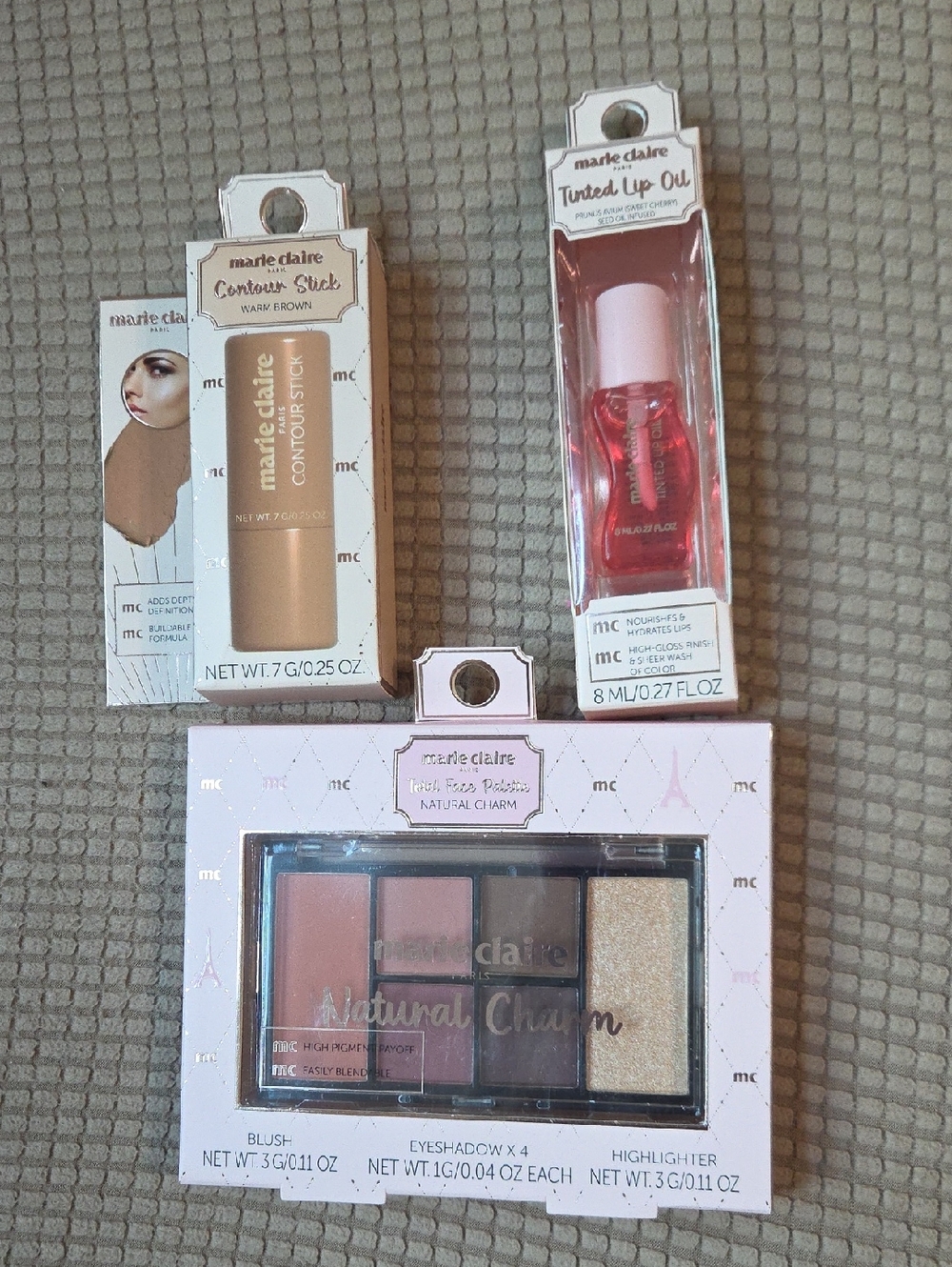 3 Piece Marie Claire Paris Makeup Collection